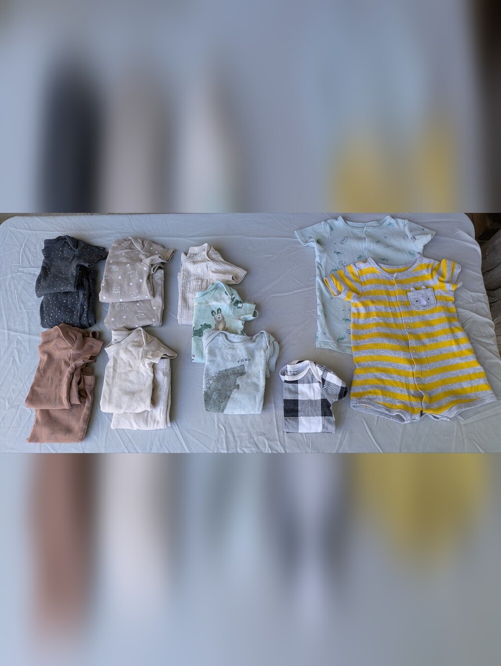 3-6 Month / 6 Month Unisex Matching Onesie Sets, Short Sleeved Onesies & Rompers